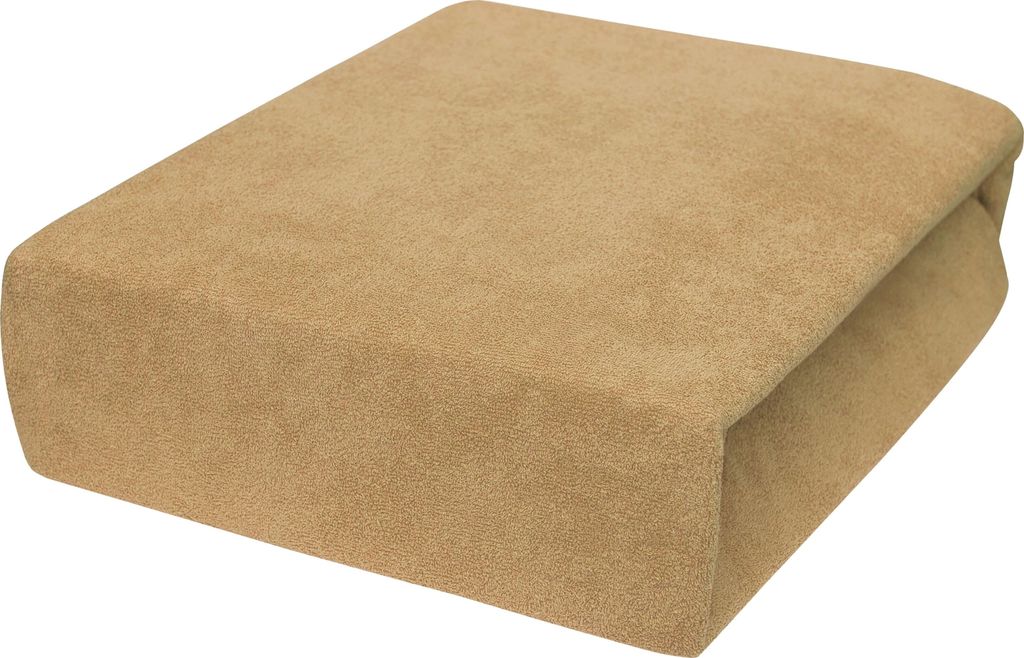 Frottee Spannbettlaken 60x120 Beige – Weiches Bettlaken mit Gummizug, Baumwolle & Polyester, auch in verschiedenen 22 Farben, 14 Größen, EU