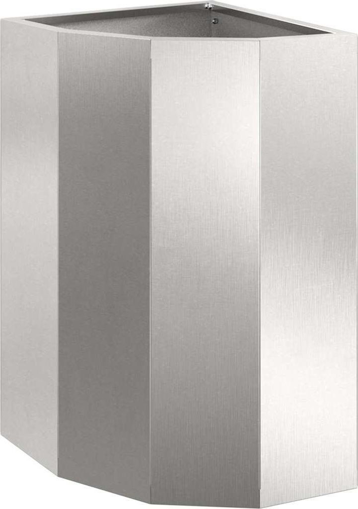 Eckpflanzer Silber 30 x 30 x 50 cm Edelstahl