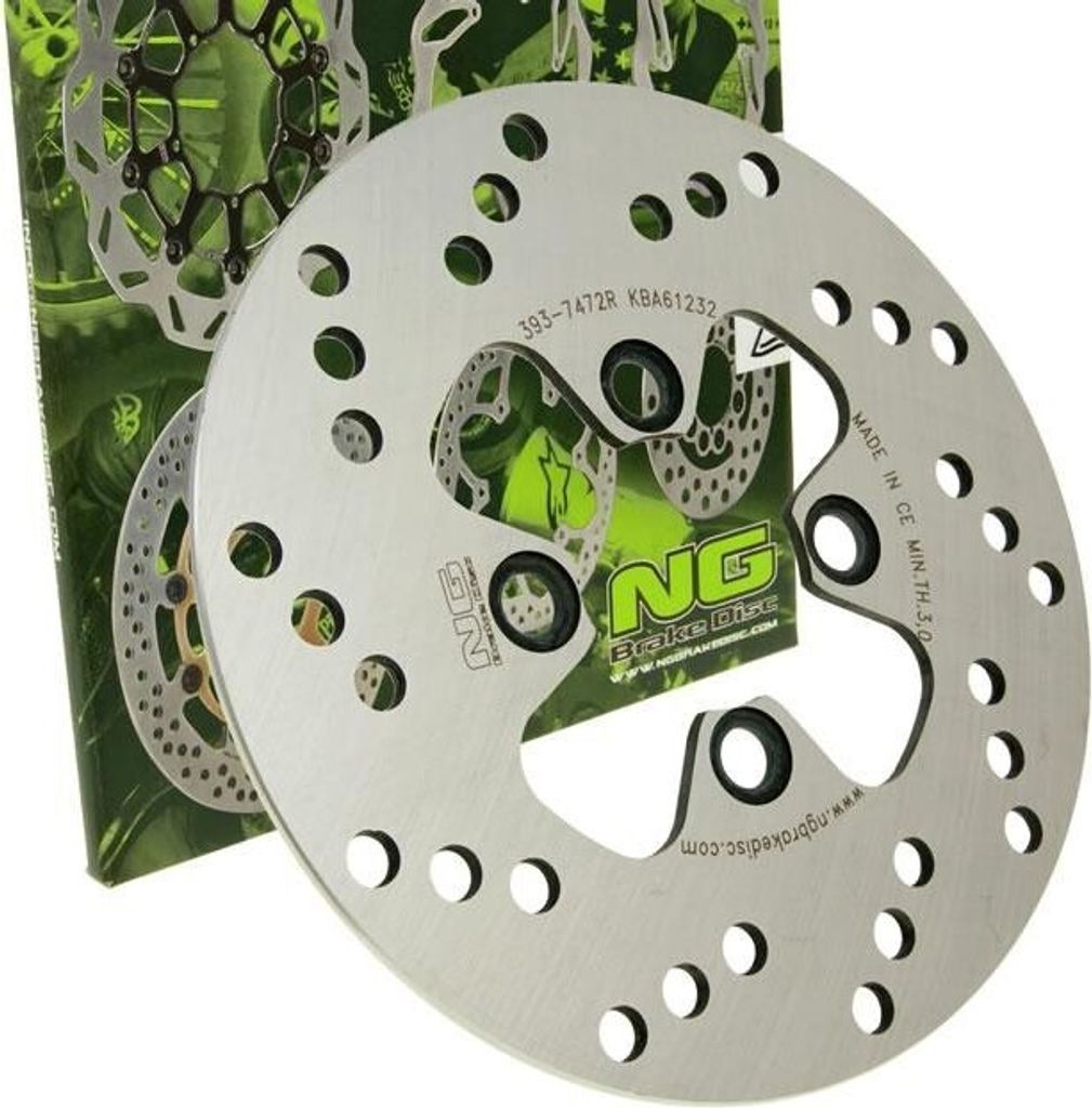 Bremsscheibe NG 393 - 180 / 48 / 3,5mm 4 Loch für Yamaha BWS NG, MBK Booster Rocket Spy Spirit Track BWs Naked Original 50 ccm