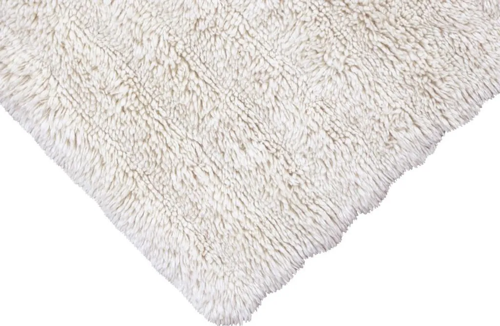 Petit tapis de salon en laine blanche Dunes - Décoration scandinave