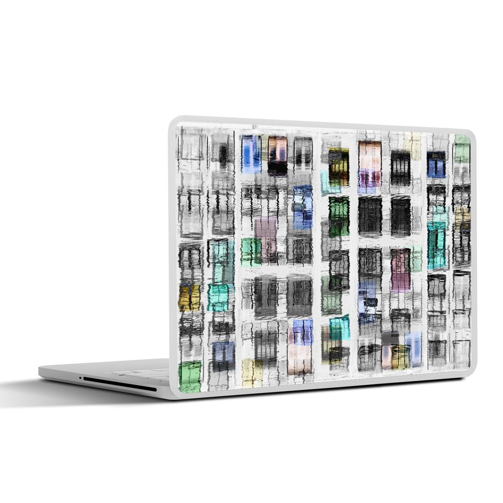 MuchoWow Laptop Aufkleber Sticker Cover Türen - Bunt - Abstrakt 30x21 cm - Sticker für Laptop - Selbstklebend