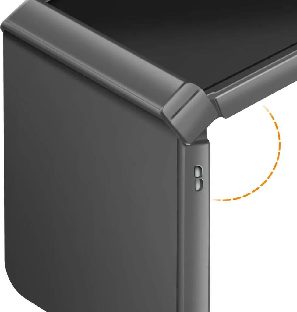 Avizar, custodia Galaxy Z Flip7 soft-touch con cerniera rinforzata, nera - 5