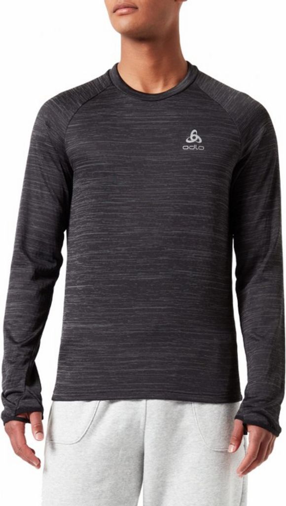 Odlo The Run Easy Warm Mid Layer Men's Black Melange M Laufsweatshirt