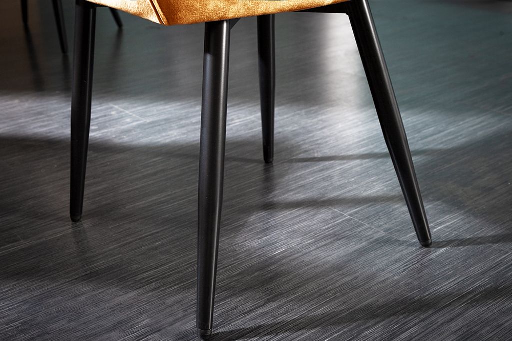 riess-ambiente Design Stuhl MILANO senfgelb Samt mit Produktbild 9