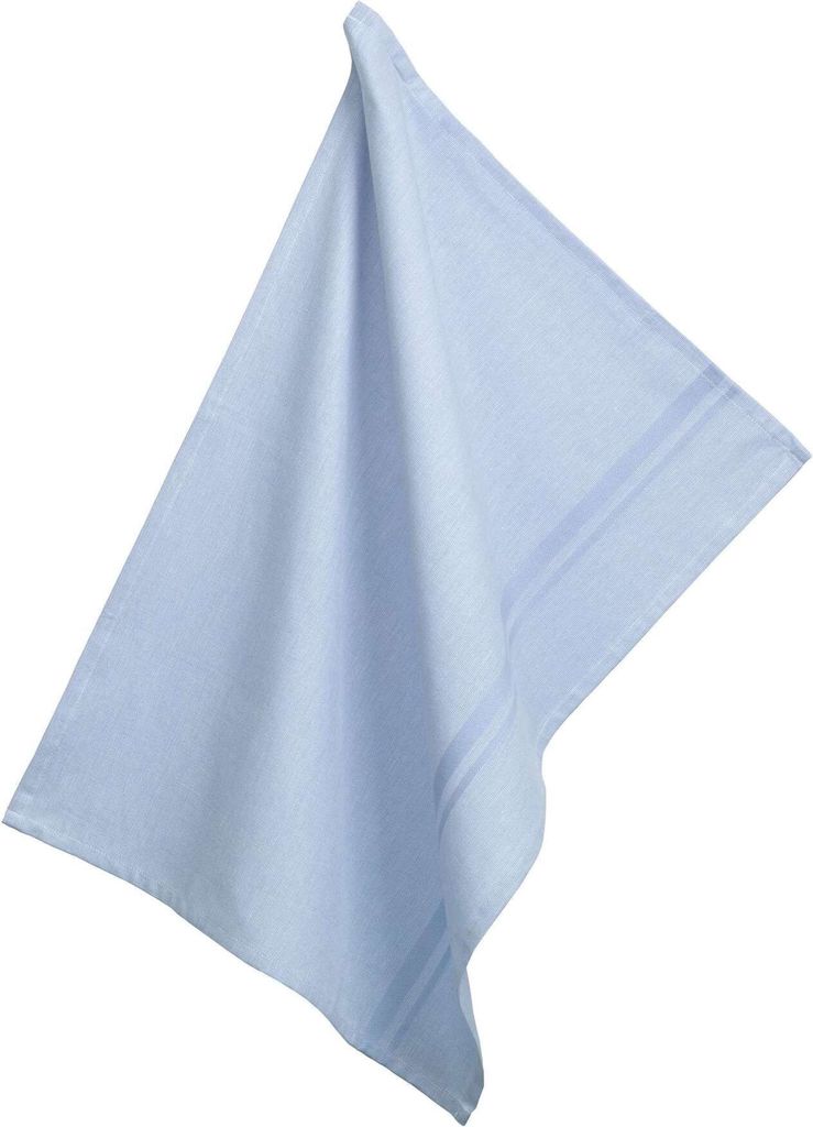 Geschirrtuch, 4er-Set, Baumwolle, Blau mit Streifen, 70 x 50 cm - Kela | Tia