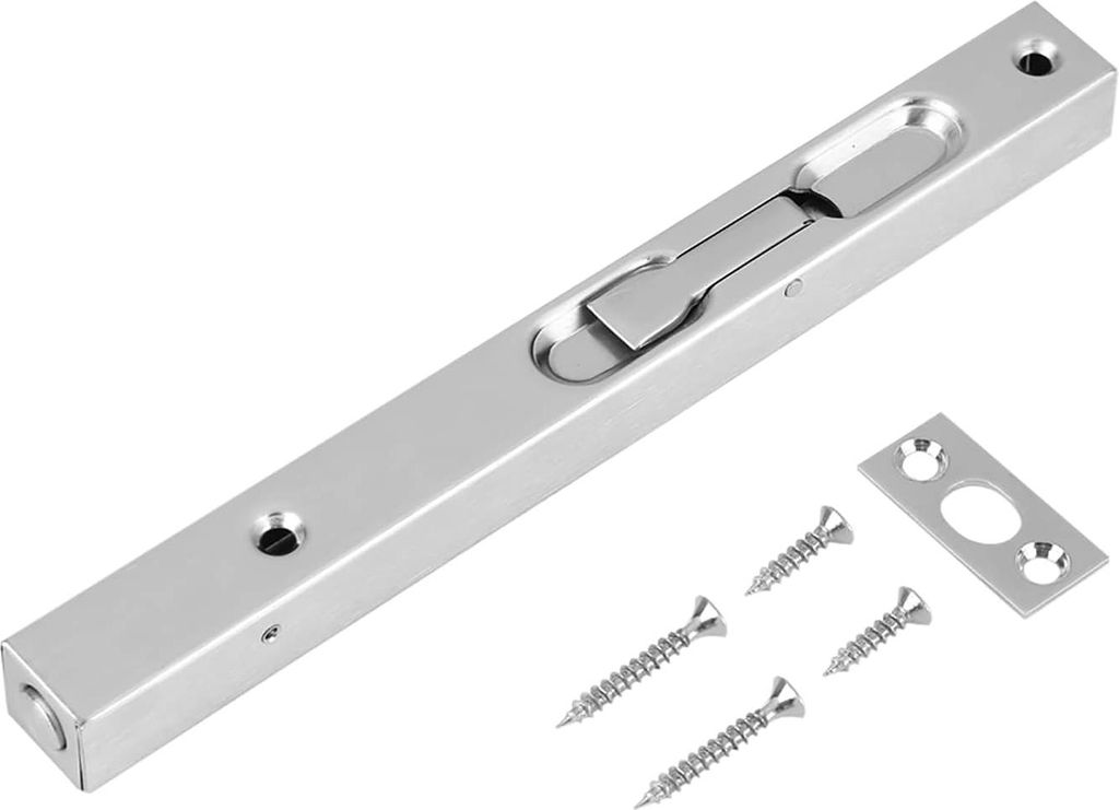 Türschloss Schiebetür Silber Edelstahl Versteckte Versenkte Verriegelung (200mm)