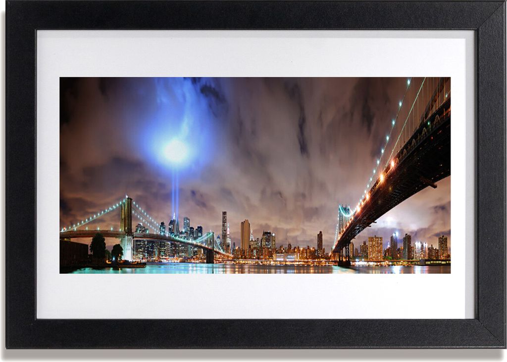 Bild 30x20 MDF-Rahmen Wandkunst Bridge-Architektur