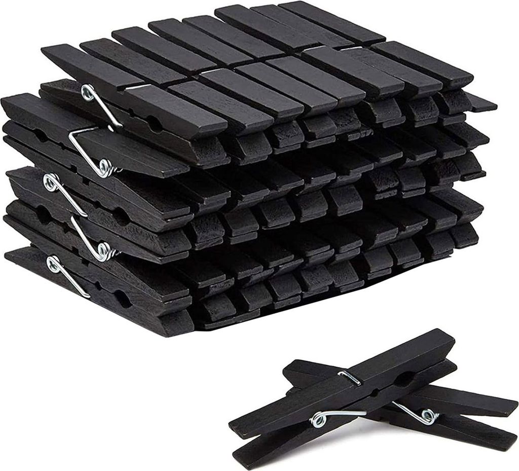 50 Stück Holz-Wäscheklammern, Foto-Clips, starker Griff, kompakte Größe, tragbar, strapazierfähig, für Kunsthandwerk, Bilder, bunte Wäschekl...