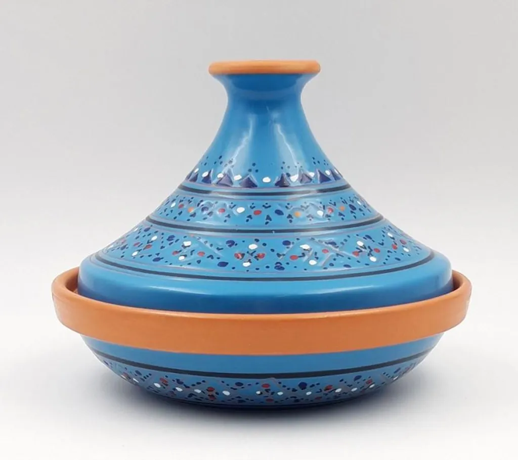 Pentola Tajine Marrakech Blue 22cm - Cottura Lenta e Sana Monoporzione - 2