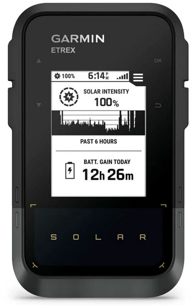Garmin eTrex SE GPS Solar – Touristische Navigation Schwarz/Grau