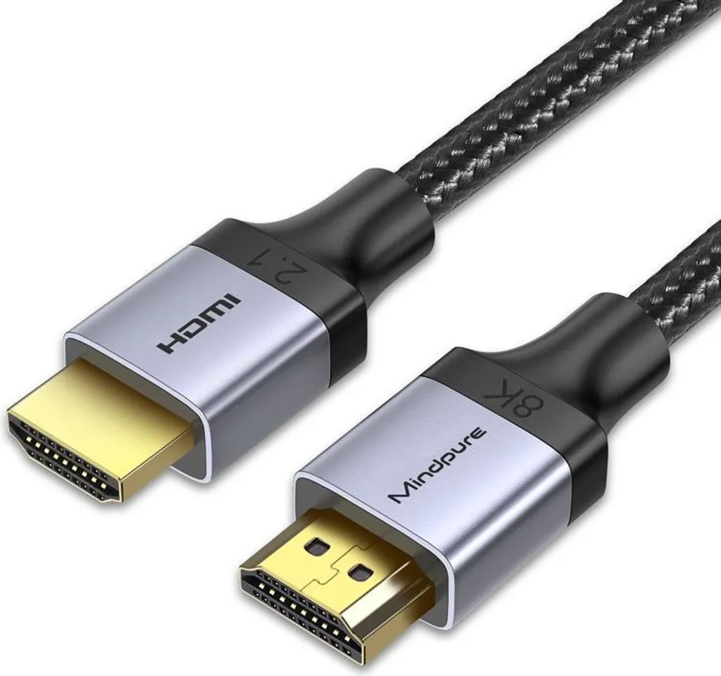 Cavo HDMI 2.1 8K Ultra HD 1.5m - Nylon e Alluminio per PS5 e PC Gaming