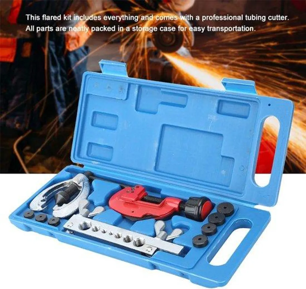 Kit raccordement tuyau robuste en laiton 10 pièces avec coupe-tube pro