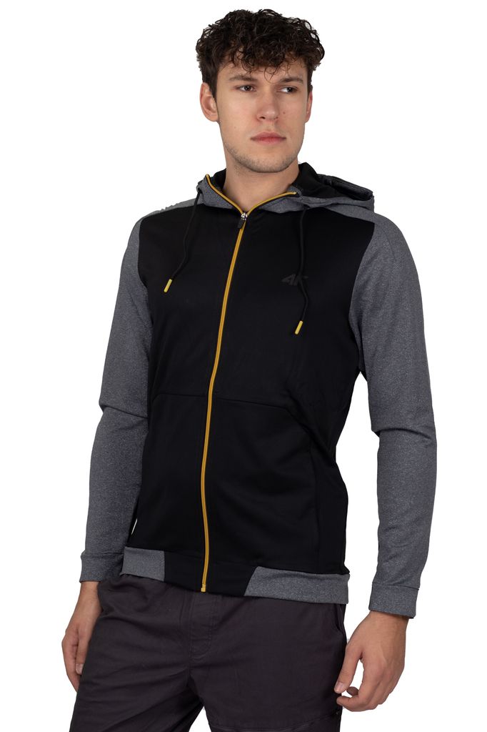4F - Herren Sport Zip Hoody - Casual Sportjacke Sportsweatjacke
