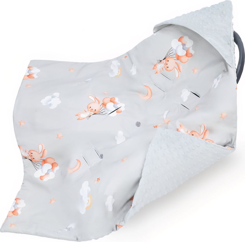 Einschlagdecke Babyschale Baby Decke 90x90 cm - Fußsack Blanket für Kinderwagen und Autositz für Neugeborenen und Kleinkinder Sommer Einschlagsd...