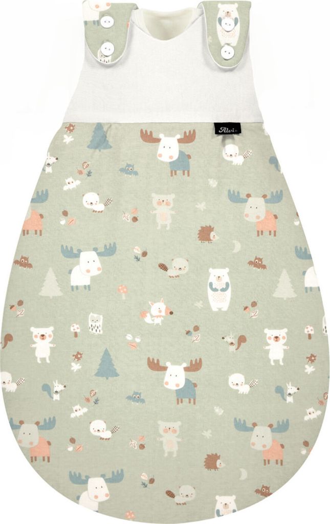 Alvi ALVI Baby-Mäxchen Außensack Jersey Baby Forest Größe Produktbild 
