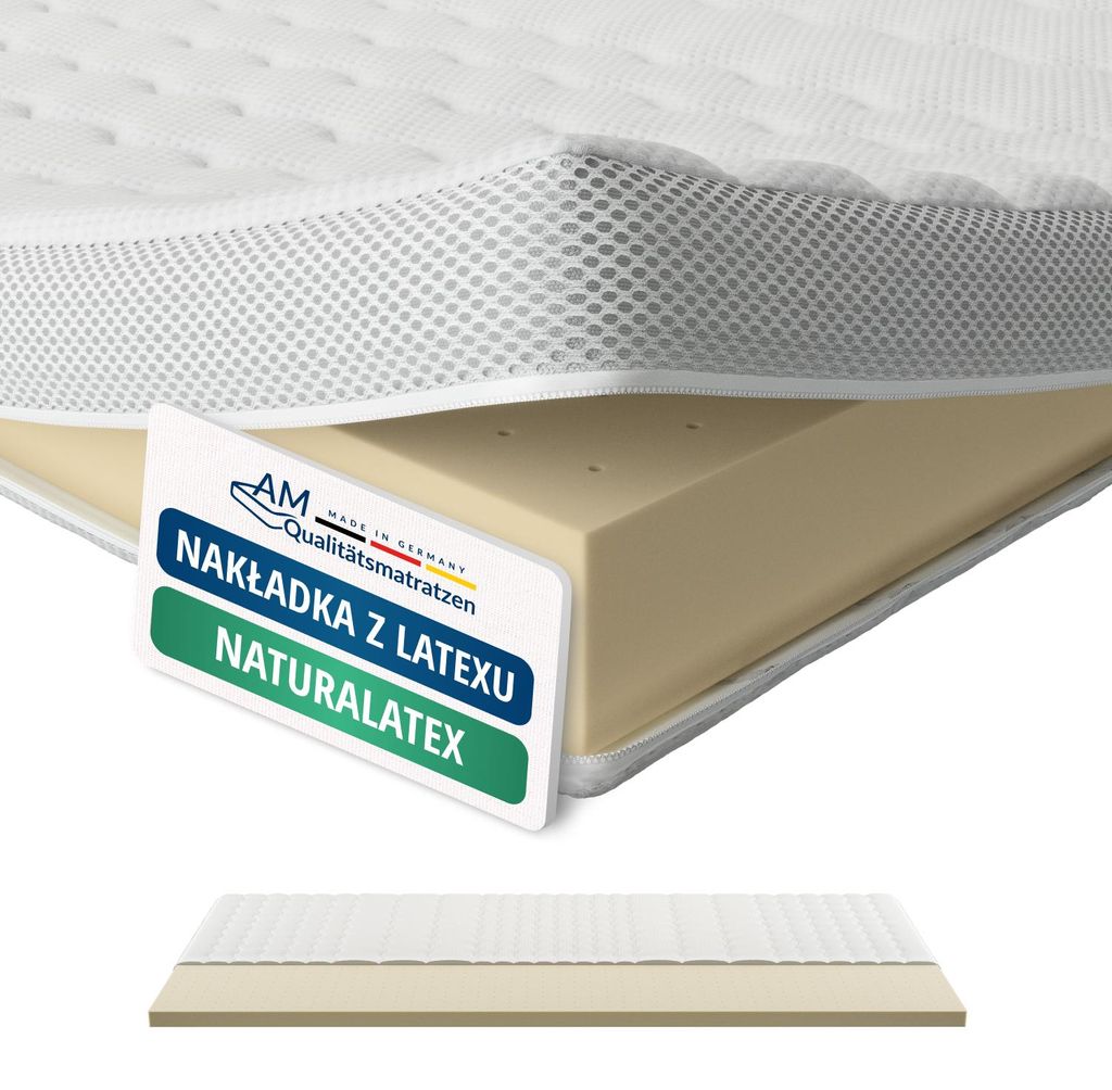 AM Qualitätsmatratzen | Premium Latex Topper | 180x200 cm | Zdjęcie produktu 