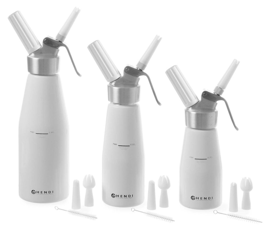 HENDI Sahnespender weiß 0,25 L Aluminium