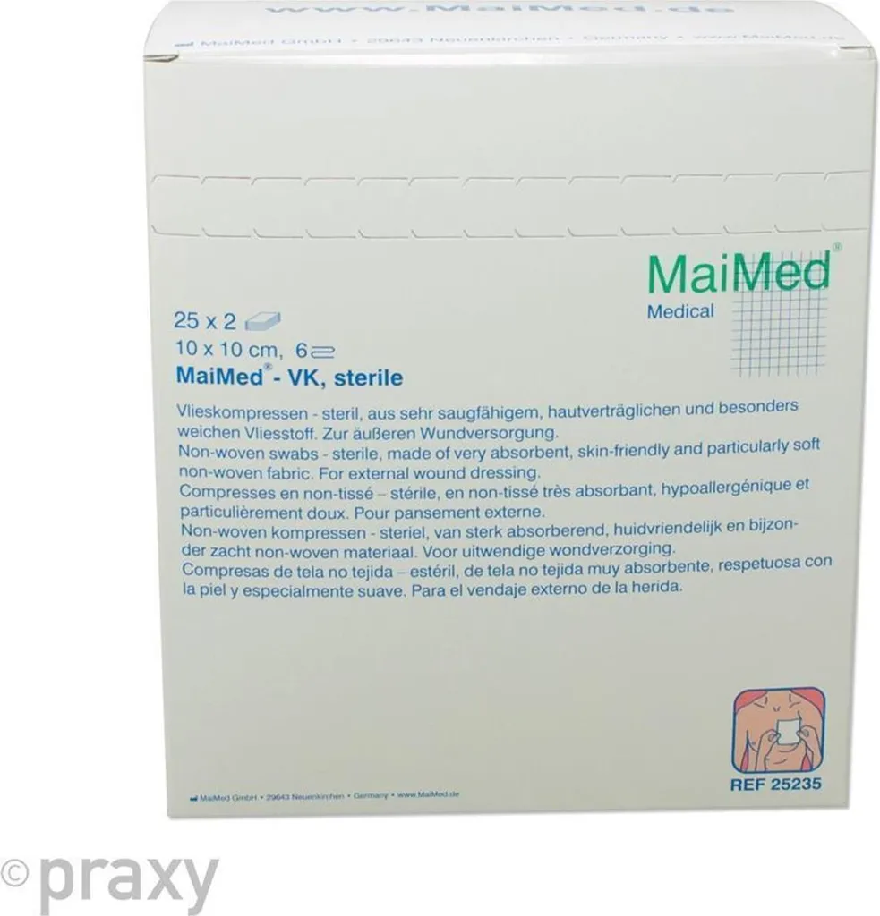 MaiMed Compresse TNT Sterili 7,5x7,5 cm 6 Strati | 50 Pezzi Offerta