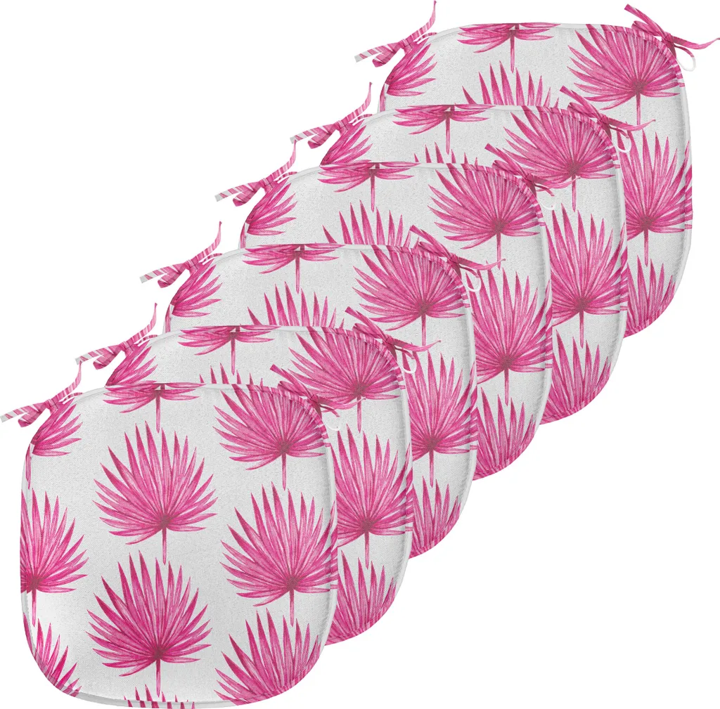 Galette de chaise imperméable rose lot de 6 coussins décoratifs 40x40 cm