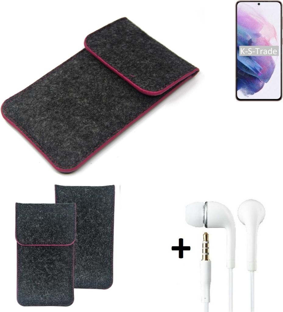 K-S-Trade Handy Hülle Schutz Hülle kompatibel mit Samsung Galaxy S21 5G Exynos Schutzhülle Handyhülle Filztasche Pouch Tasche Case Sleeve