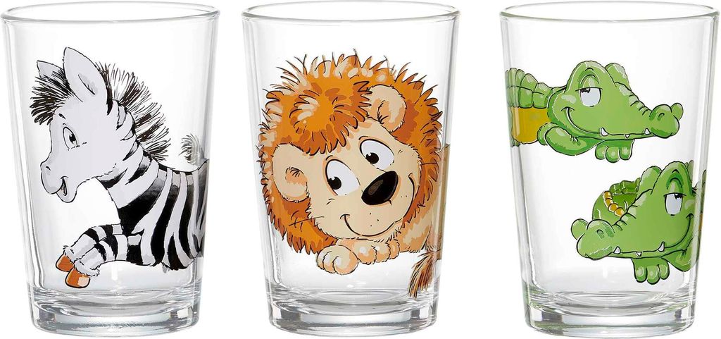 Flirt by R & B Kinder-Trinkglas "HAPPY ZOO", 205 ml Produktbild 