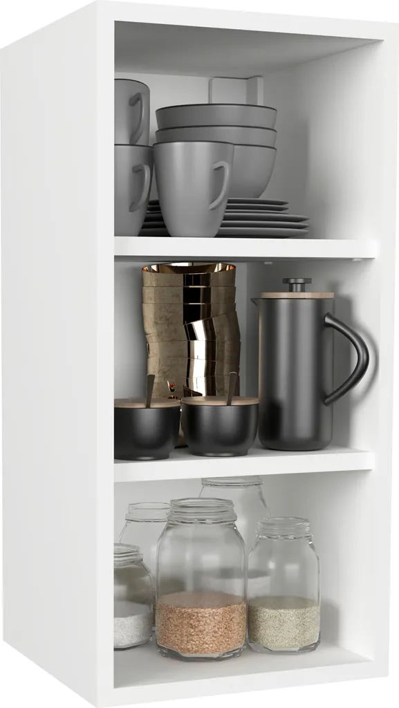 VCM Esilo Étagère Murale 30 cm Meuble de Cuisine Suspendu Blanc