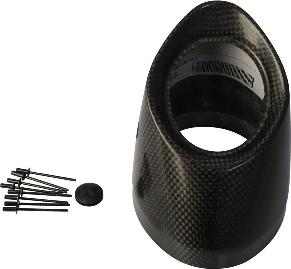 Akrapovic Capuchon d'extrémité de rechange en carbone brillant V-TUV050