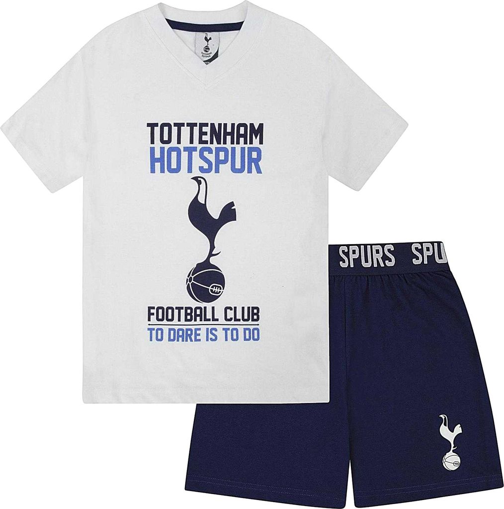 Tottenham Hotspur FC - Schlafanzug mit Shorts für Jungen GF857 (110) (Weiß)