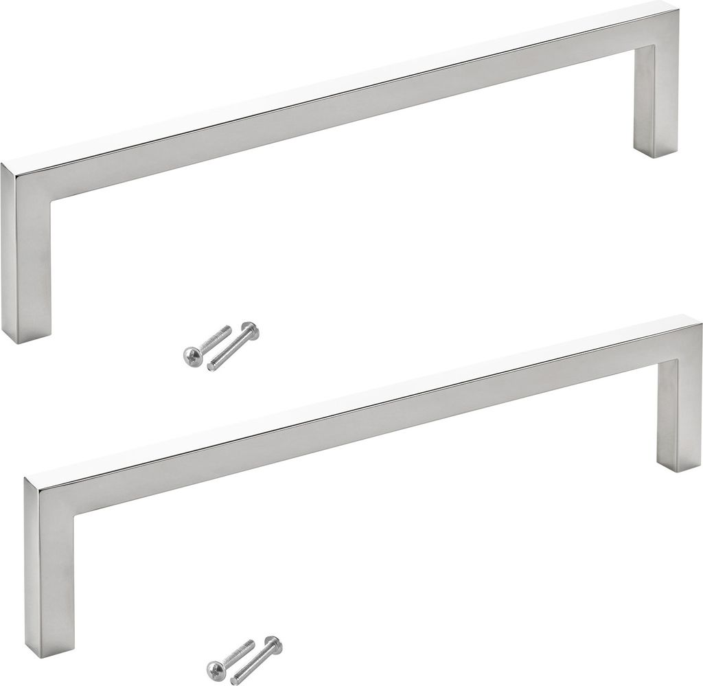 2x Stangengriff/Handtuchhalter WE47 BA 288 mm Edelstahl poliert