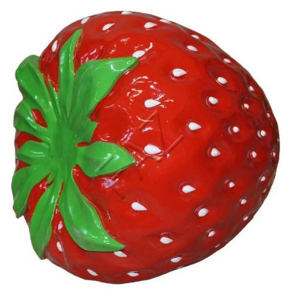 Objet de Décoration Fraise Abstraite - Figurine Design en Céramique