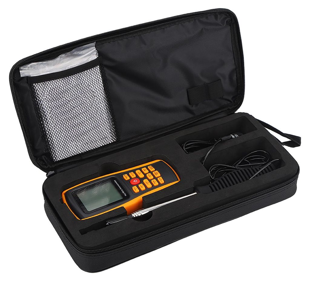 GM8903 Tragbares digitales Heißdraht-Windgeschwindigkeits- und Temperaturmessgerät, Anemometer