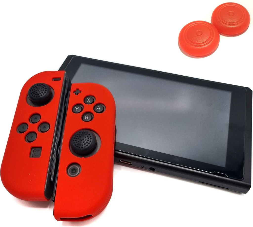 Thumbgrips - Hoesjes & Skins + Thumb Grips voor Nintendo Switch 1 - Performance Gaming Case - Soft Grip Covers - Anti-Slip Joy-Con Controller Acces...