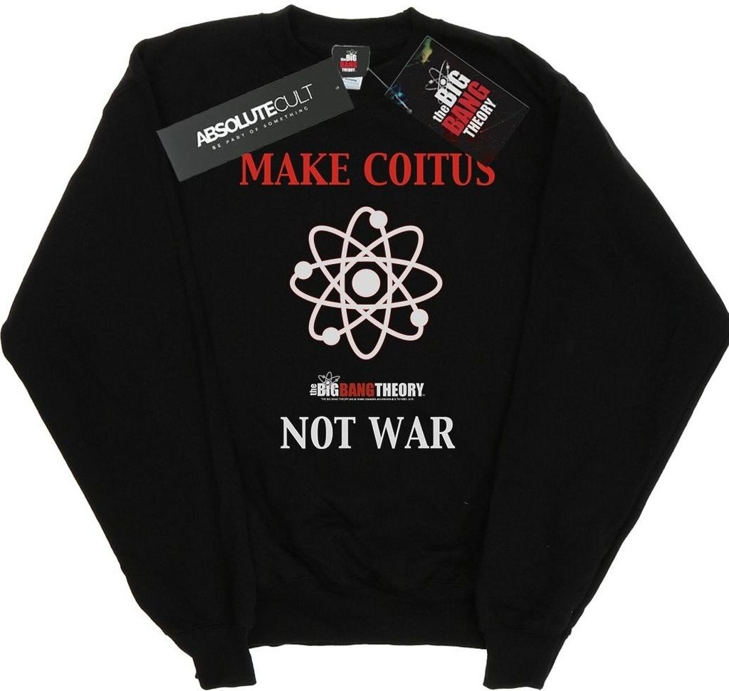 The Big Bang Theory - "Make Coitus Not War" Sweatshirt für Herren BI10613 (5XL) (Schwarz)