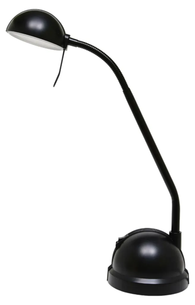 Lampe de table LED Ecolite 8W 630lm 4000K noire L460-LED/CR pour bureau