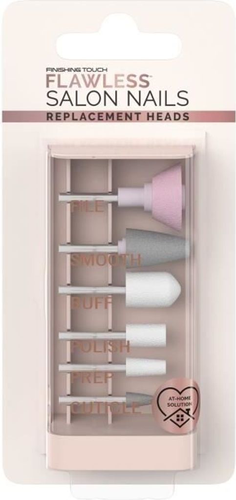 Maniküre & Pediküre Zubehör, 6er Set Ersatzköpfe, Flawless Finish Nails, Polieren, Formen, Feilen