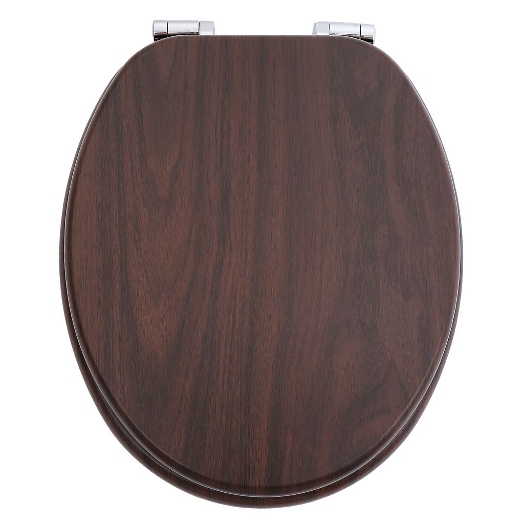 商品图片 Style home Toilettendeckel WC-Sitz mit Absenkautomatik Holzkern Klobrille und Klodeckel mit Softclose-Mechanismus, O Form Toilet Seat,...