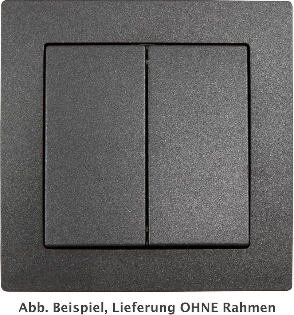 MILOS Serien-Schalter 2-fach, Anthrazit 250V/ 10A, inkl. Produktbild 12