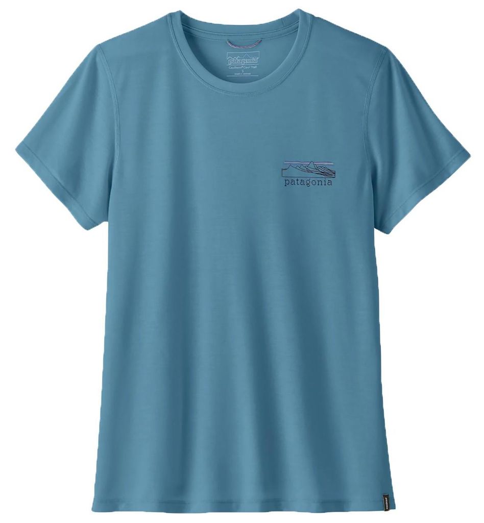 Patagonia Damen Cap Cool Trail Shirt Stratapeaks Shore Blue : M Größe: M
