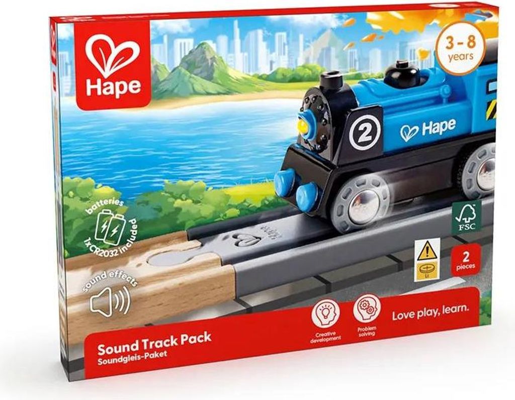 Hape E3873, Set di treni e binari, 3 anni, Legno, Beige, Immagine del prodotto 