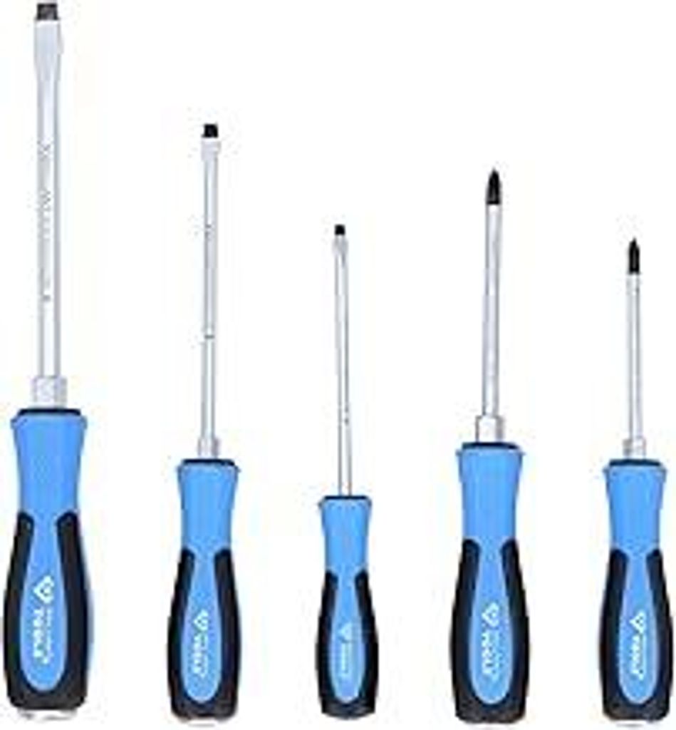 KS TOOLS Schraubendreher-Satz mit Schlagkappe, 5-tlg, Schlitz, PH Phillips