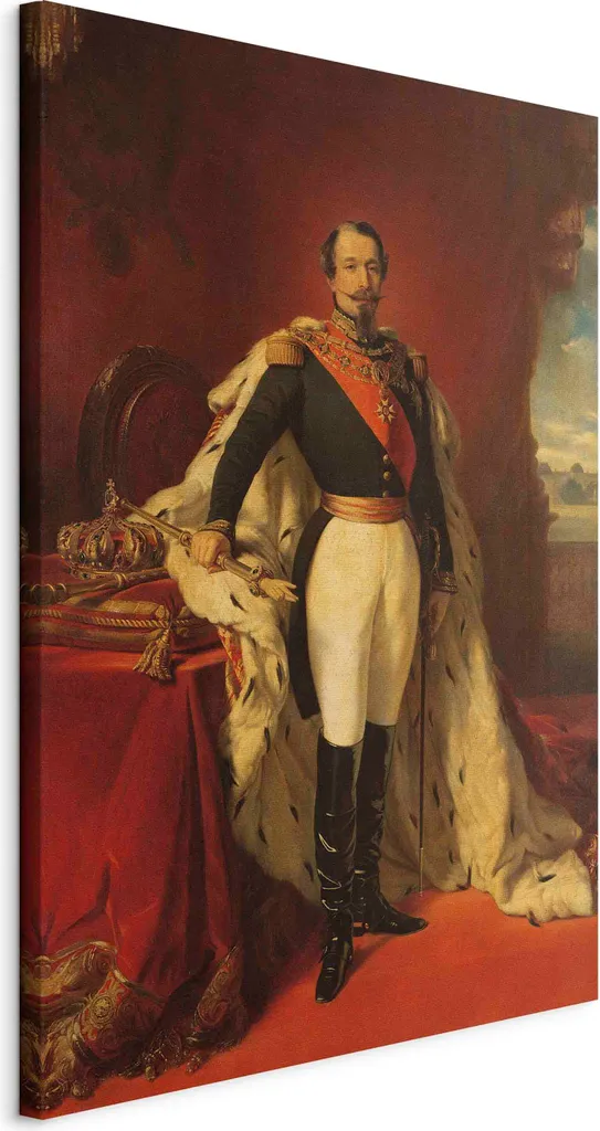 Napoleon III Portrait 60x90 - Tela Storica Winterhalter per Casa e Ufficio