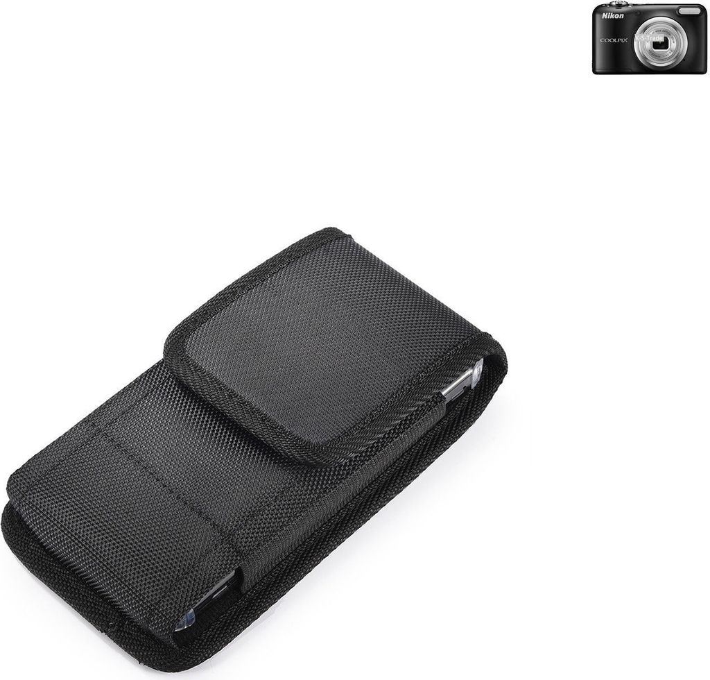 Holster Gürteltasche kompatibel mit Nikon Coolpix A10 Holster Gürtel Tasche wasserabweisend Handy Hülle Schutz Hülle Outdoor schwarz K-S-Trade