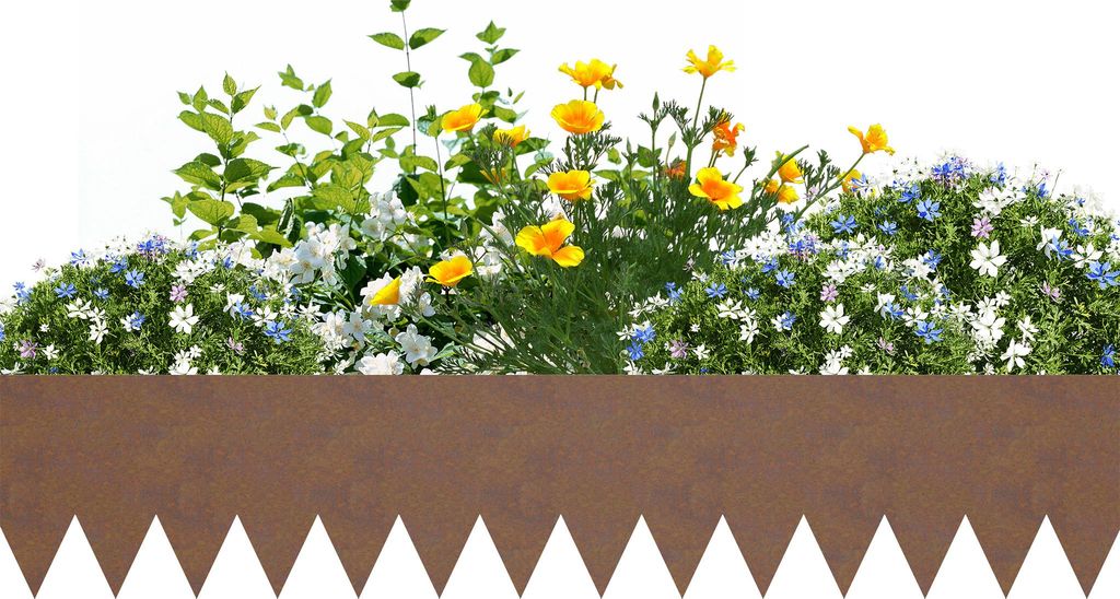 Sessamen-LP Bordure de pelouse galvanisée Bordure de pelouse flexible 200 mm de haut Bordure paysagère en acier Résistant aux intempéries Bordu...