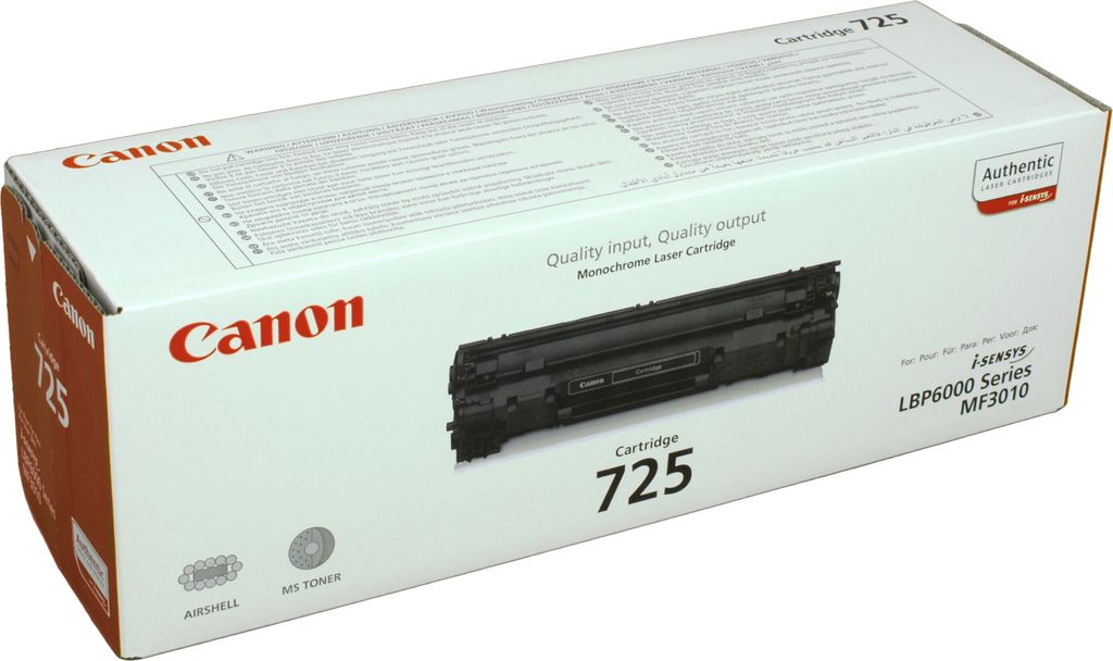 Canon 725 Toner-Cartridge, 1600 Seiten, Schwarz, 1 Stück(e) Produktbild 