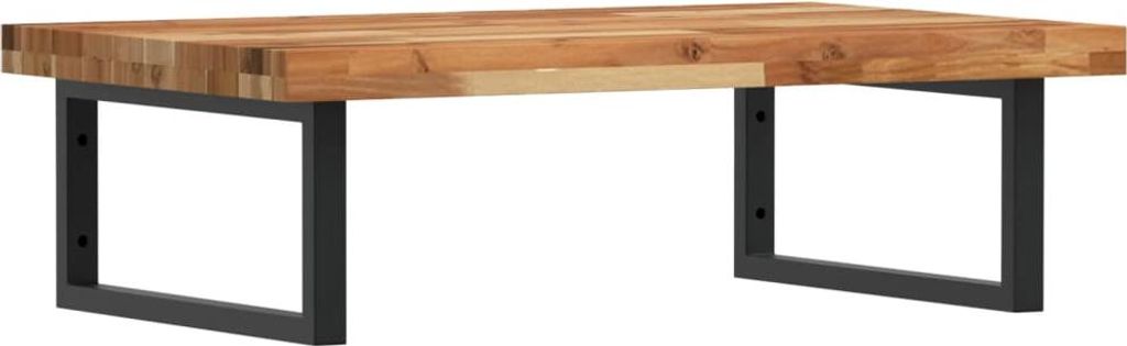 vidaXL Waschbeckenregal Wandmontage Stahl und Akazienholz