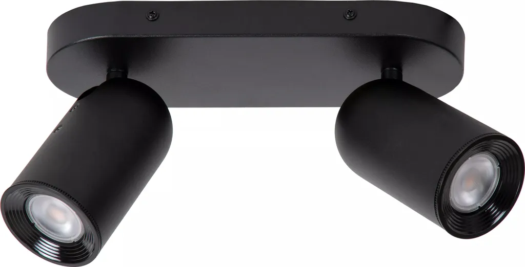 Spot encastré noir double 2xGU10 Punch : fini les zones d'ombre au plafond