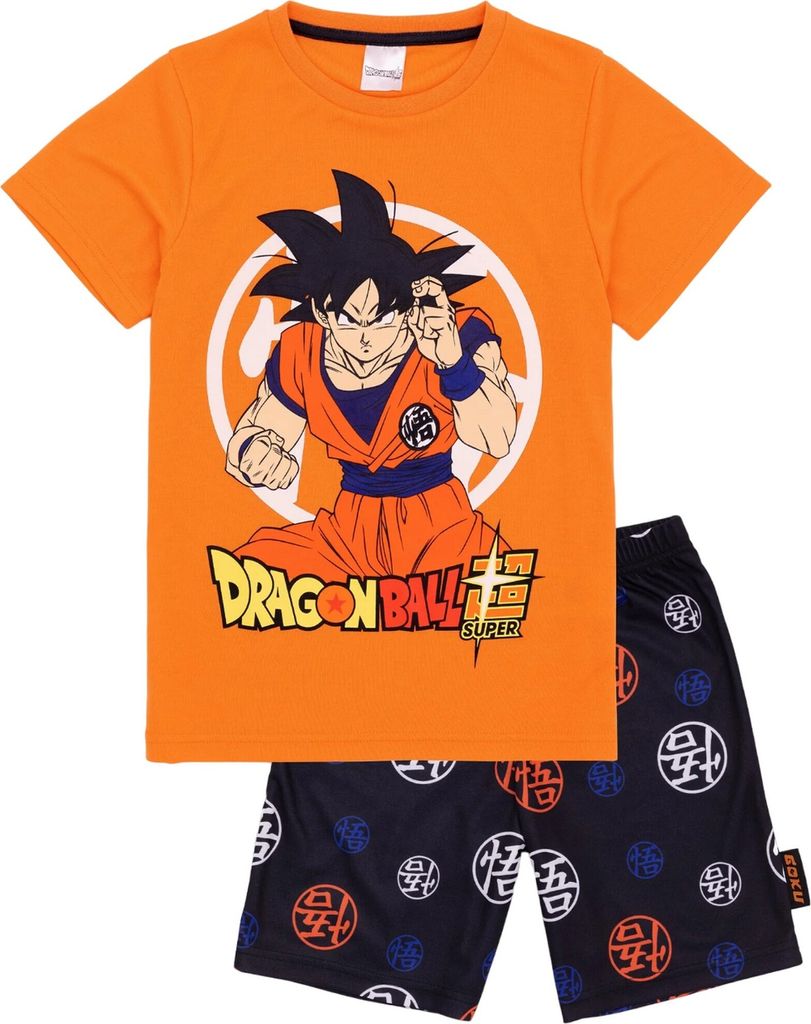 Dragon Ball Z - Schlafanzug mit Shorts für Jungen NS8268 (134) (Orange)