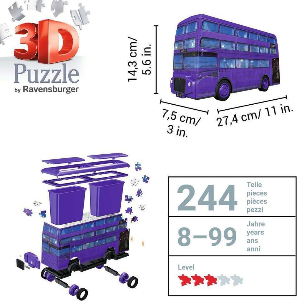 RAVENSBURGER 3D Puzzle "Harry Potter Knight Bus" Produktbild 10