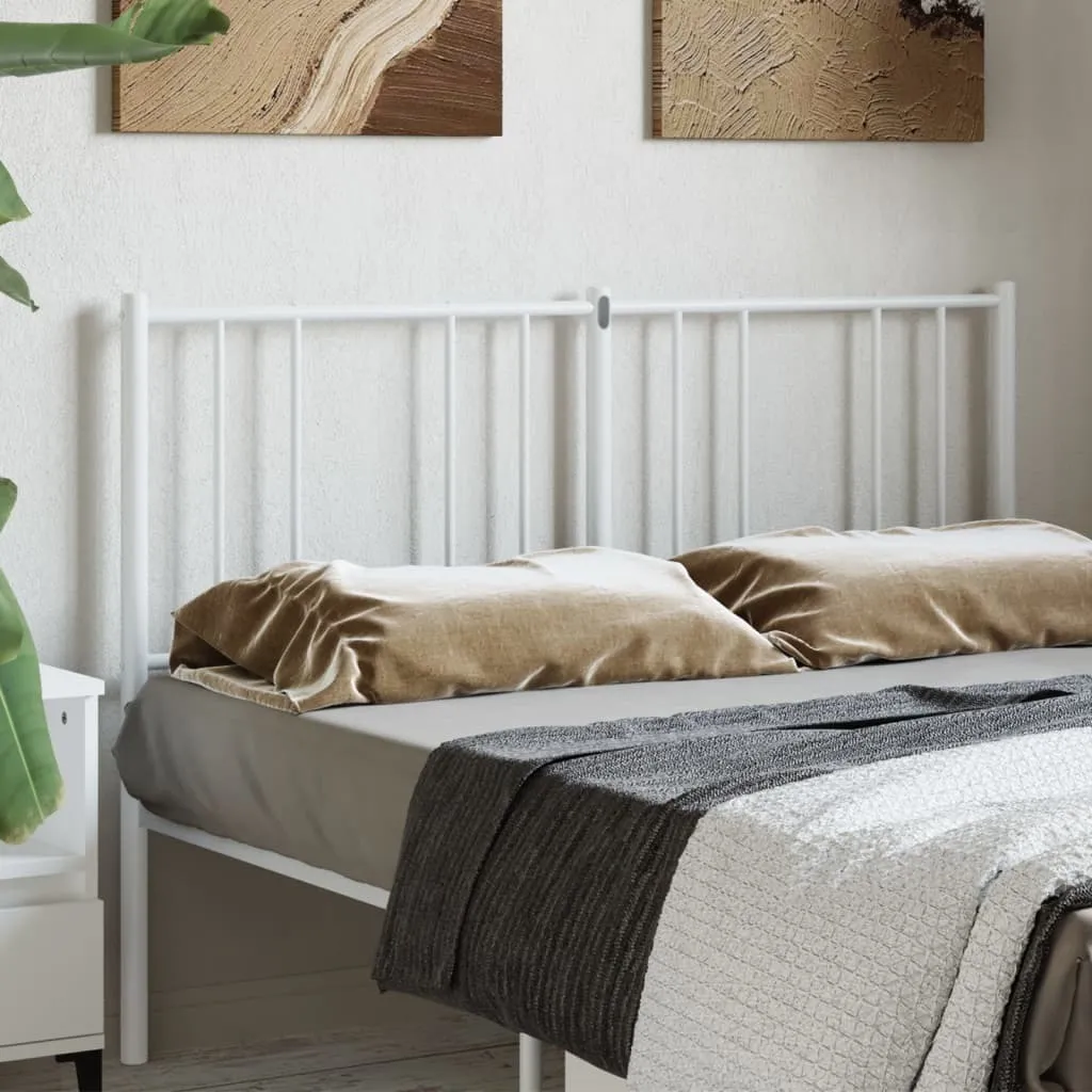 Tête de lit en métal blanc 160 cm The Living Store pour chambre adulte