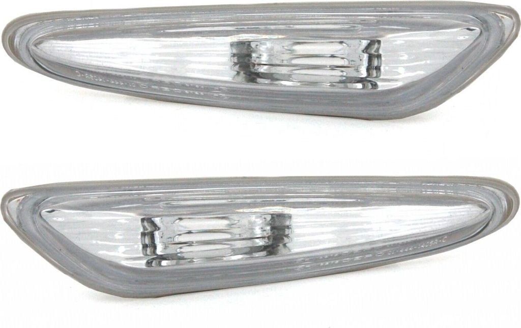 2 Stück Seitenblinker Blinker Weiss Chrom für BMW 3er E46 ab 10/2001-3/2005 /